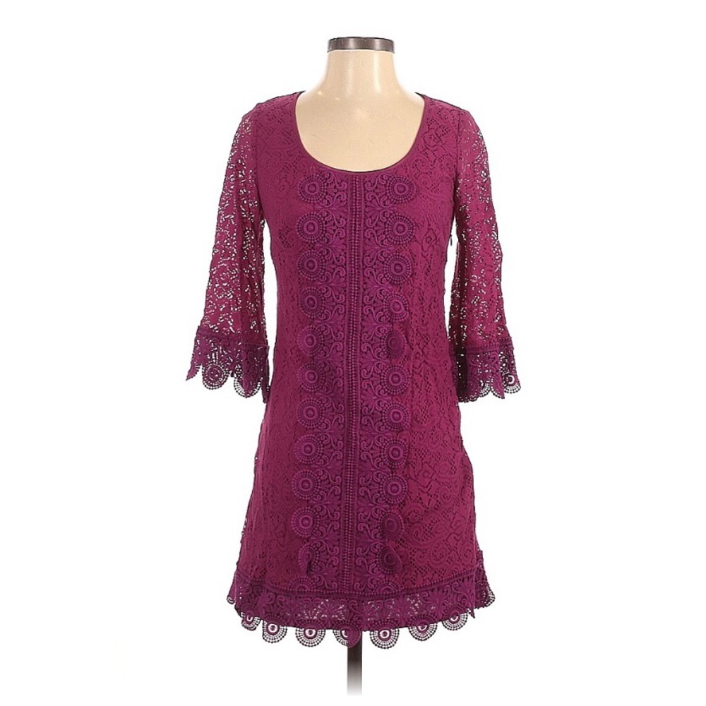 Laundry by Shelli Segal Lace Overlay Shift Dress